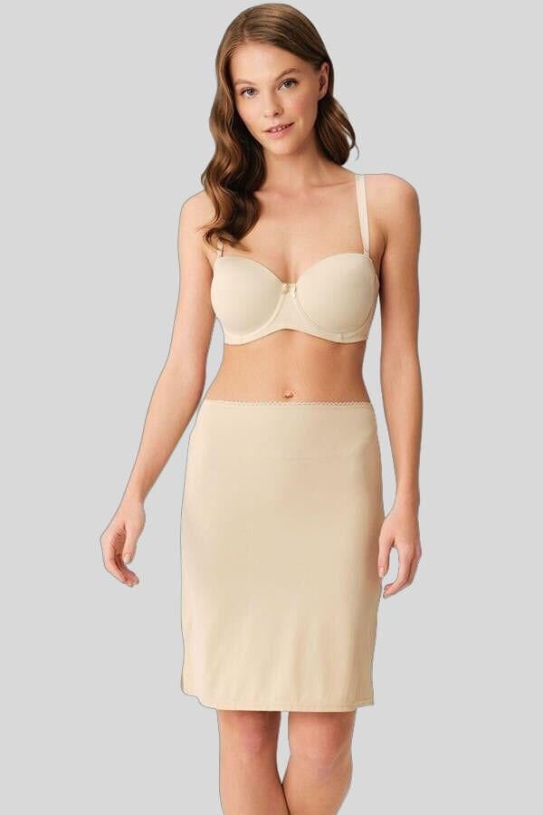 Kadın Mikropolyamid Esnek Kumaşlı Diz Üstü Kısa Etek Altı Jüpon