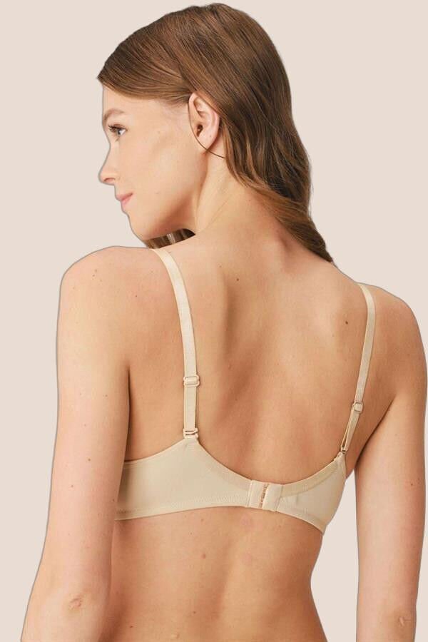 Balenli Destekli Dolgulu Askıları Çıkabilen Günlük Klasik T-Shirt Sütyeni