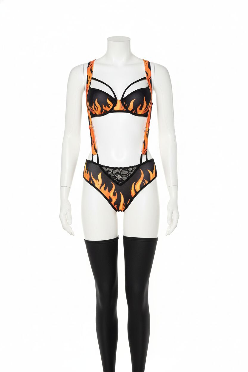 Arias Closet Dantel İşlemeli Fantezi İtfaiyeci Kız Kostümü