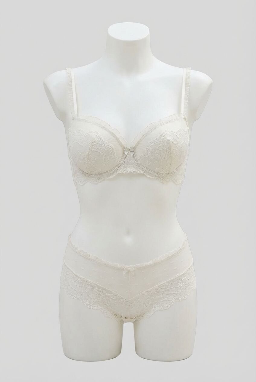 Kadın Balenli Destekli Dolgulu Yaka Detaylı Dantelli Sütyen ve Yüksek Bel Külot Takım