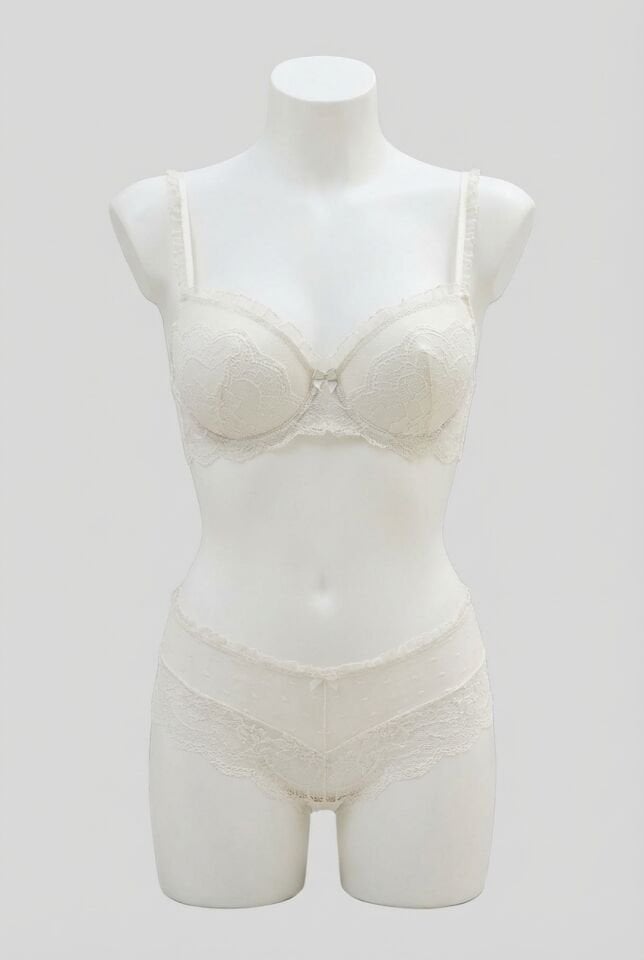 Kadın Balenli Destekli Dolgulu Yaka Detaylı Dantelli Sütyen ve Yüksek Bel Külot Takım