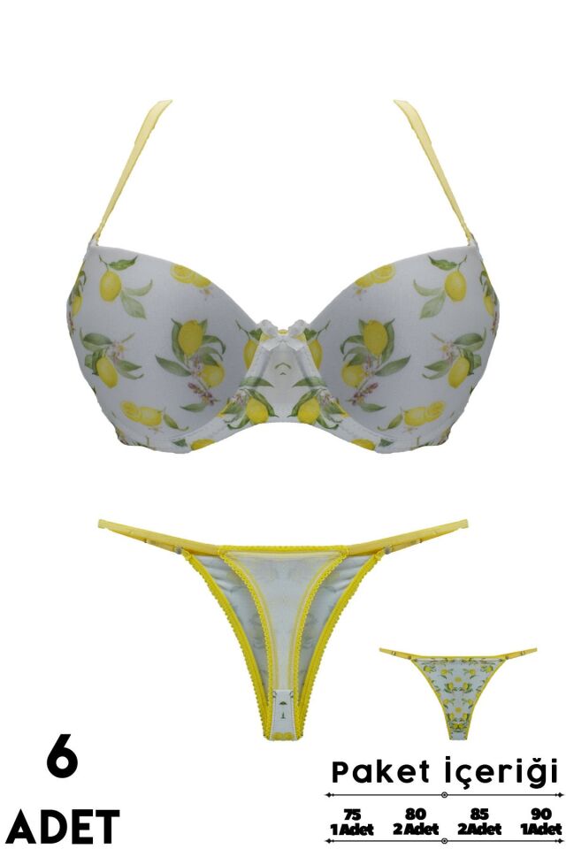 Love Secret 2-8 B Cup Balenli Destekli Bayan Sütyen Takım 6'lı