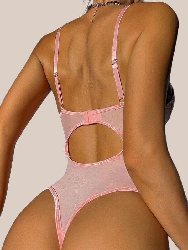 Arias Closet Pembe Dantel İşlemeli Kalp Desenli Fantezi Jartiyer Takımı