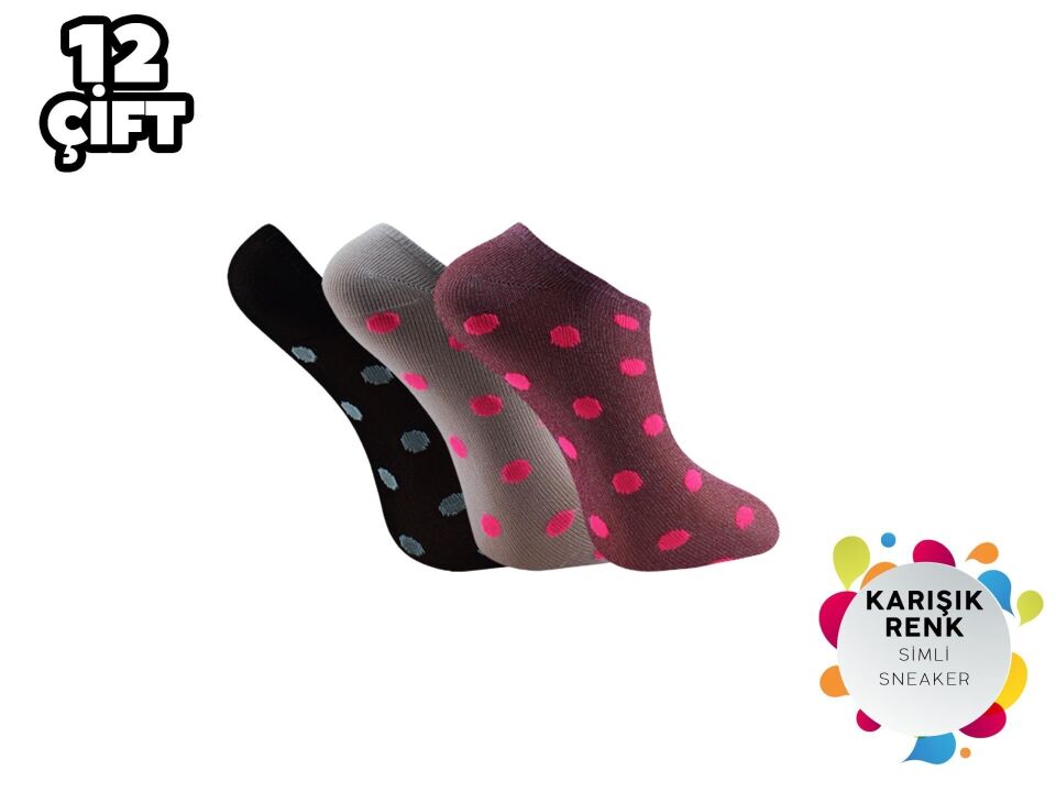 XGRİ POLO 37-1 Simli Bayan Penye Sneaker 12'li