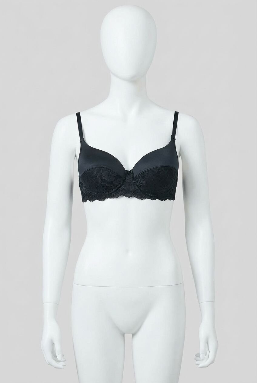 Kadın Balenli Destekli Dolgulu Günlük Klasik Dantelli T-Shirt Sütyeni