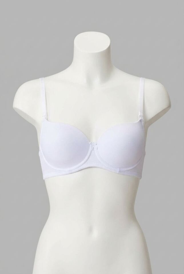 Balenli Desteksiz Dolgusuz Askıları Çıkabilen Günlük Klasik T-Shirt Sütyeni