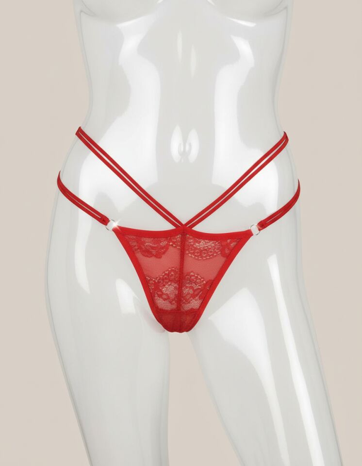 Arias Closet Kırmızı 2 İpli Fantezi String Tanga