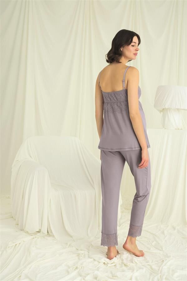 Arias Closet Dantelli Hamile Lohusa 3'lü Pijama Takımı