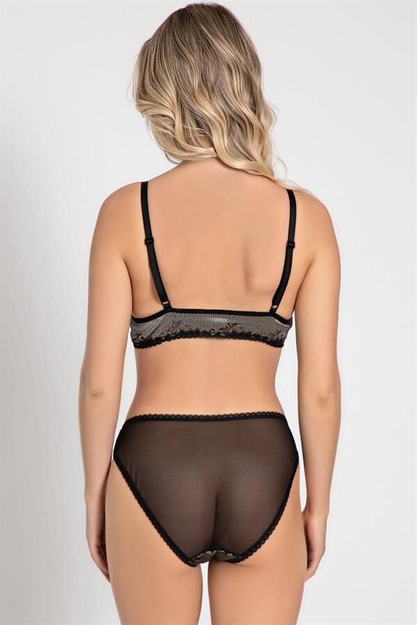 Arias Closet Balensiz Desteksiz Dolgusuz Dantelli Bralet Sütyen ve Slip Takım