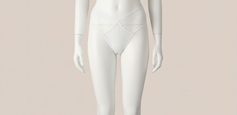 Beyaz Dantelli İp Detaylı Fantezi String Tanga