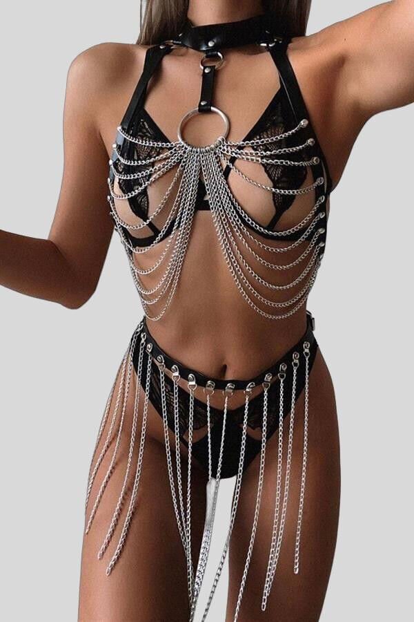 Arias Closet Zincirli Alt Üst Fantezi Set