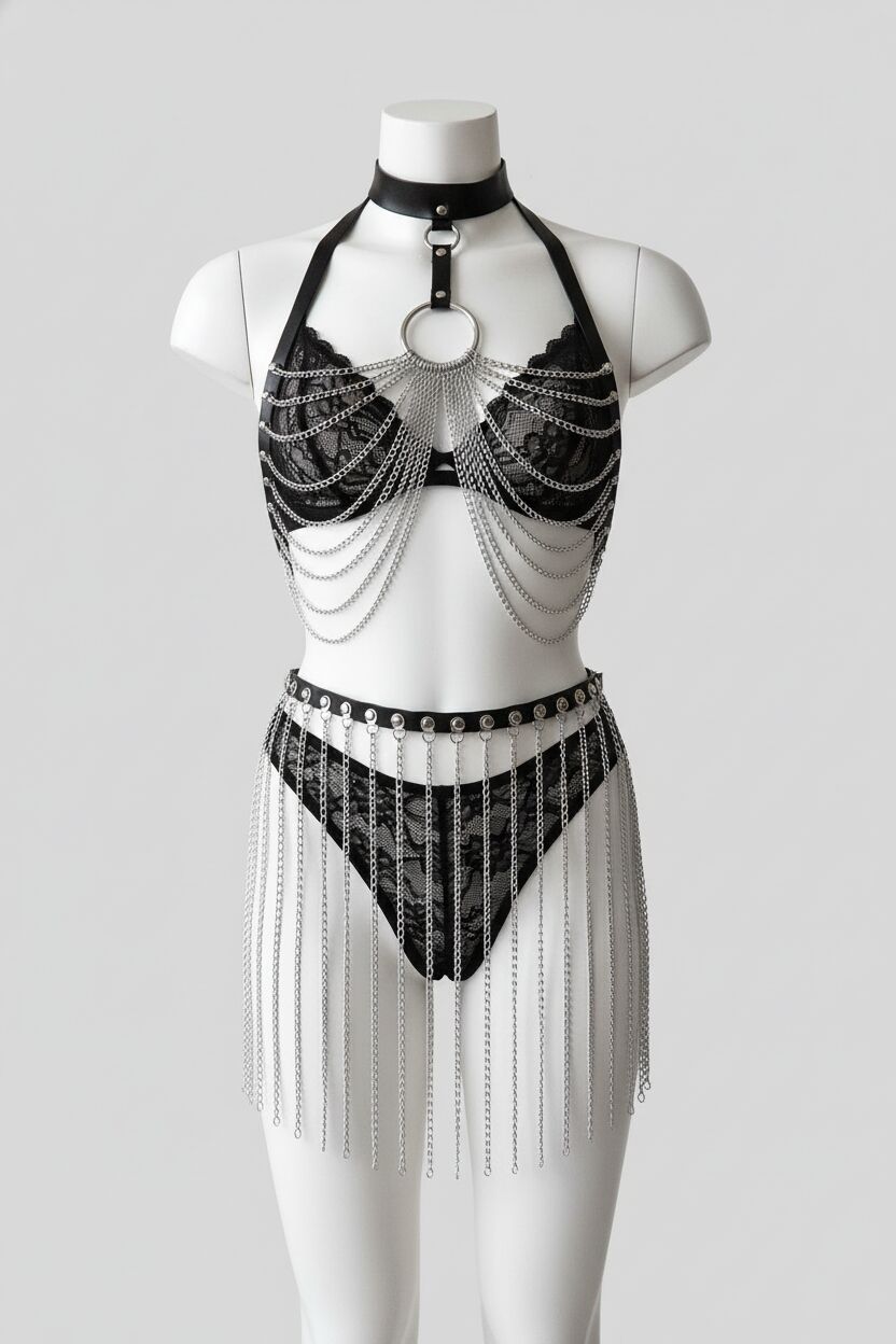 Arias Closet Zincirli Alt Üst Fantezi Set