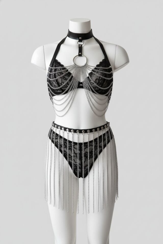 Arias Closet Zincirli Alt Üst Fantezi Set