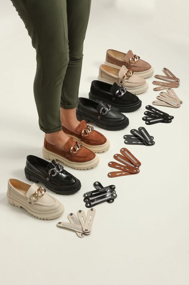 Loafers Günlük Kadın Koyu Kahverengi Ayakkabı
