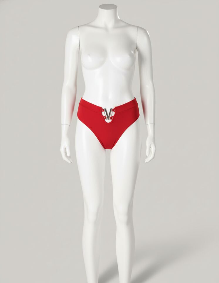 Arias Closet V Metal Aksesuarlı Fantezi Kırmızı String Tanga