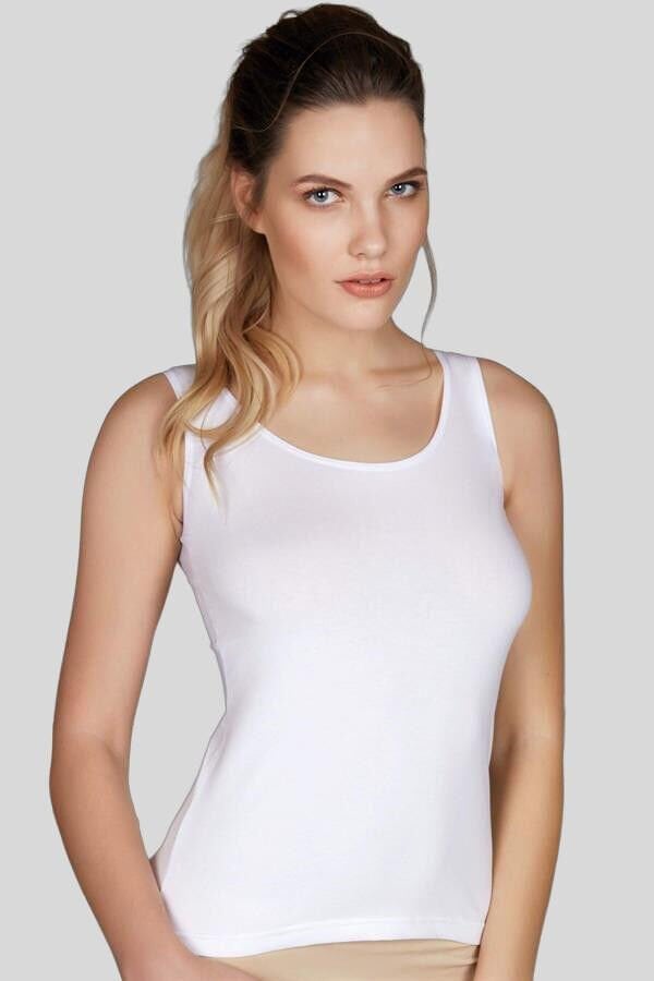 Kadın Pamuklu Geniş Askılı Atlet