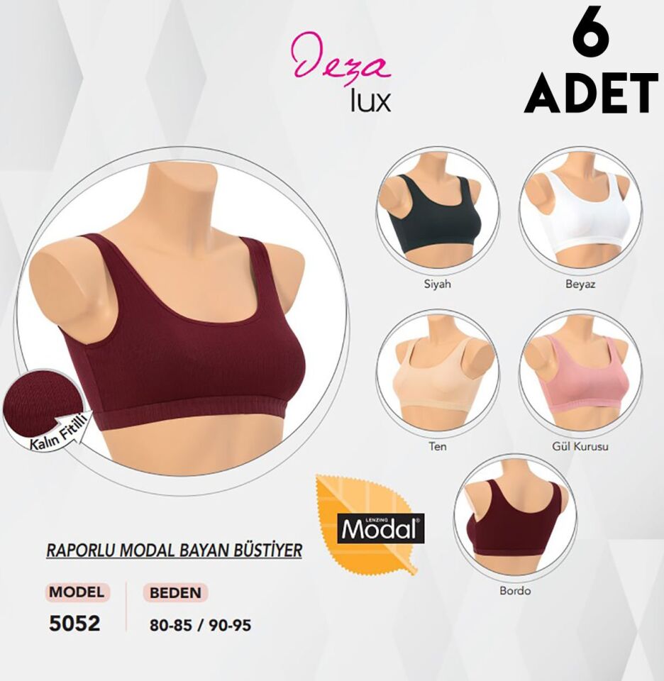 Dondeza 5052 Modal Raporlu Bayan Bustiyer 6'lı