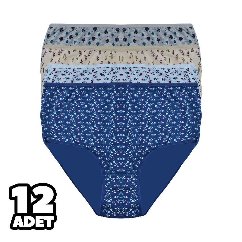 Dondeza 616 4XL Desenli Bayan Bato 12'li