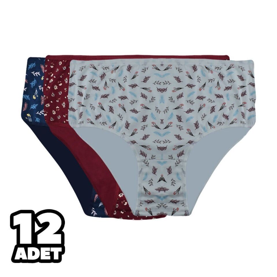 Dondeza 615 3XL Desenli Bayan Bato 12'li