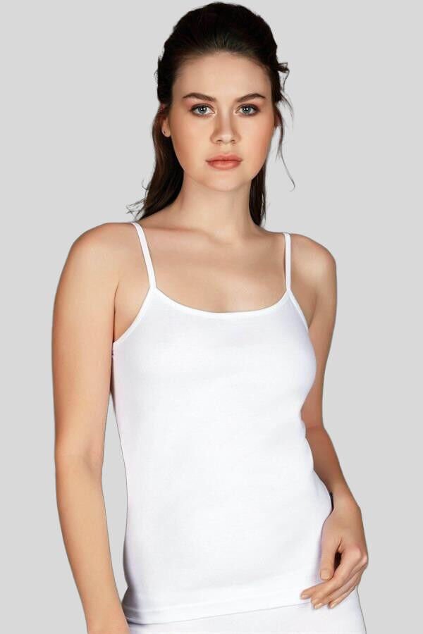 Kadın Pamuklu Ribana İp Askılı Atlet