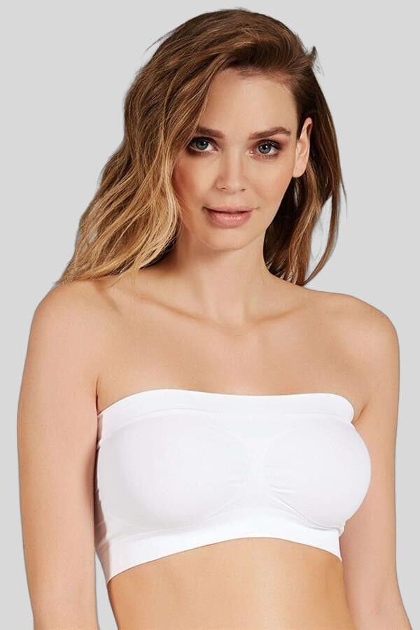 Kadın Balensiz Dikişsiz Desteksiz Straplez Sütyen (2400D)