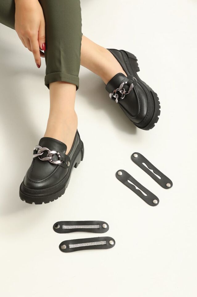 Loafers Günlük Kadın Siyah Ayakkabı 40