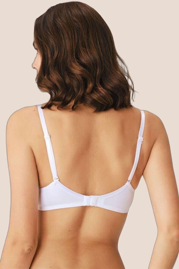 Balenli Destekli Dolgulu Askıları Çıkabilen Günlük Klasik T-Shirt Sütyeni