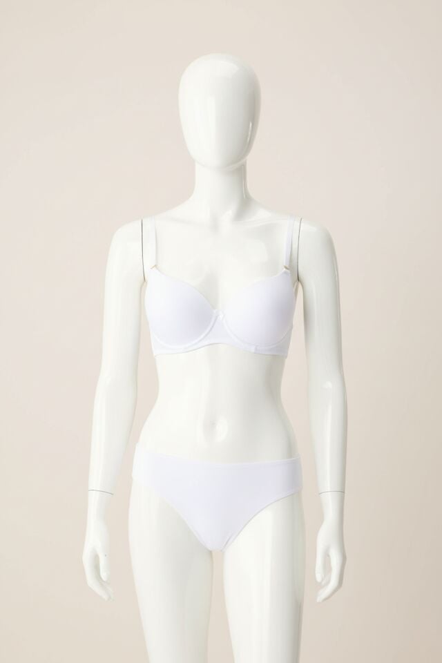 Balenli Destekli Dolgulu Askıları Çıkabilen Günlük Klasik T-Shirt Sütyeni