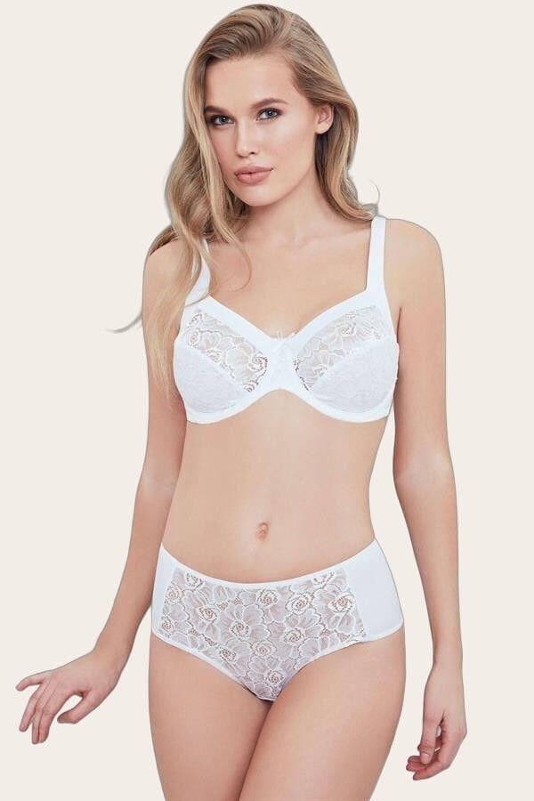 Arias Closet Balenli Desteksiz Dolgusuz Toparlayıcı Dantelli Küçültücü Sütyen ve Külot Takım