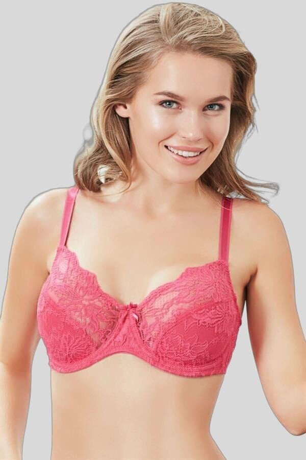 Kadın Balenli Desteksiz Dolgusuz Toparlayıcı Dantelli Küçültücü Sütyen