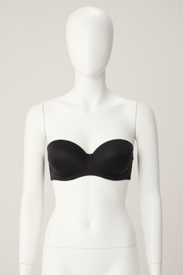 Arias Closet Balenli Destekli Dolgulu Askısız Straplez Günlük Klasik T-Shirt Sütyeni