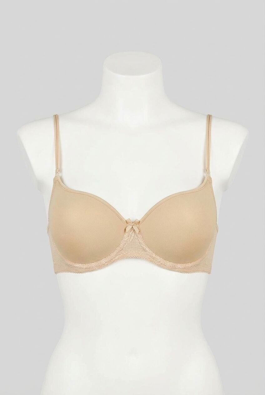 Kadın Balenli Desteksiz Dolgusuz Askıları Çıkabilen Yumuşak Süngerli Günlük Klasik T-Shirt Sütyeni