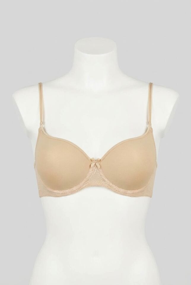 Kadın Balenli Desteksiz Dolgusuz Askıları Çıkabilen Yumuşak Süngerli Günlük Klasik T-Shirt Sütyeni