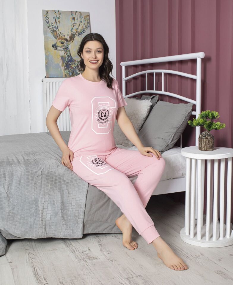 Tekten 4880 Bayan Kısa Kollu Pijama Takım 4'lü