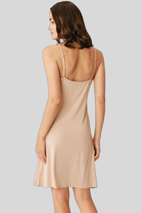 Kadın Viskon İnce İp Askılı Kısa Elbise Altı Kombinezon