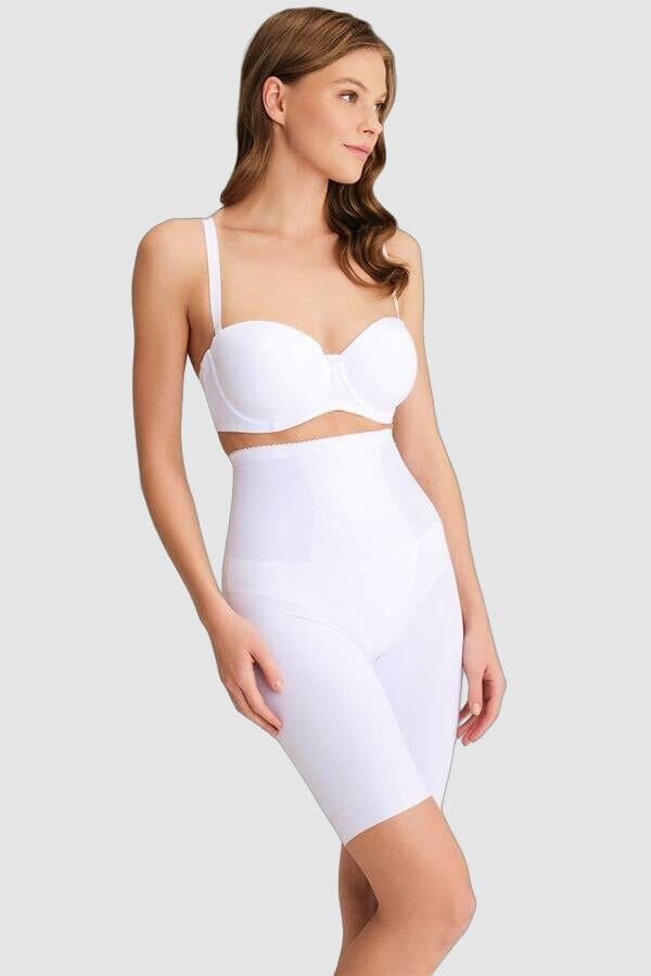 Arias Closet Toparlayıcı Bel ve Bacak İnceltici Dikişli Uzun Paçalı Orta Bel Sıkı Şort Korse