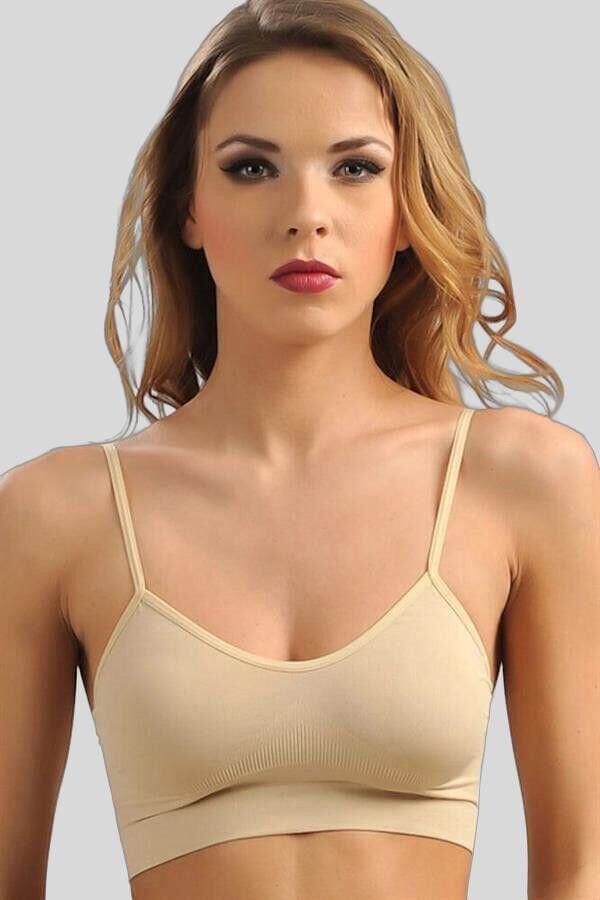 Kadın Dikişsiz Balensiz Desteksiz Dolgusuz Günlük Klasik Spor Sütyeni