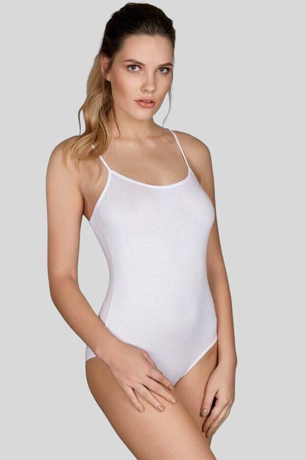 Kadın Pamuklu Alttan Çıtçıtlı İp Askılı Badi