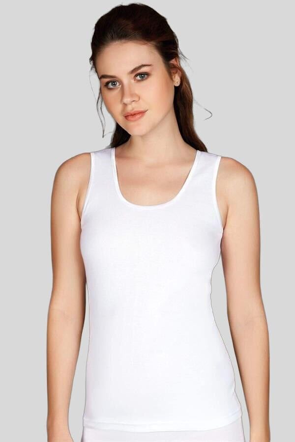 Kadın Pamuklu Ribana Geniş Askılı Atlet