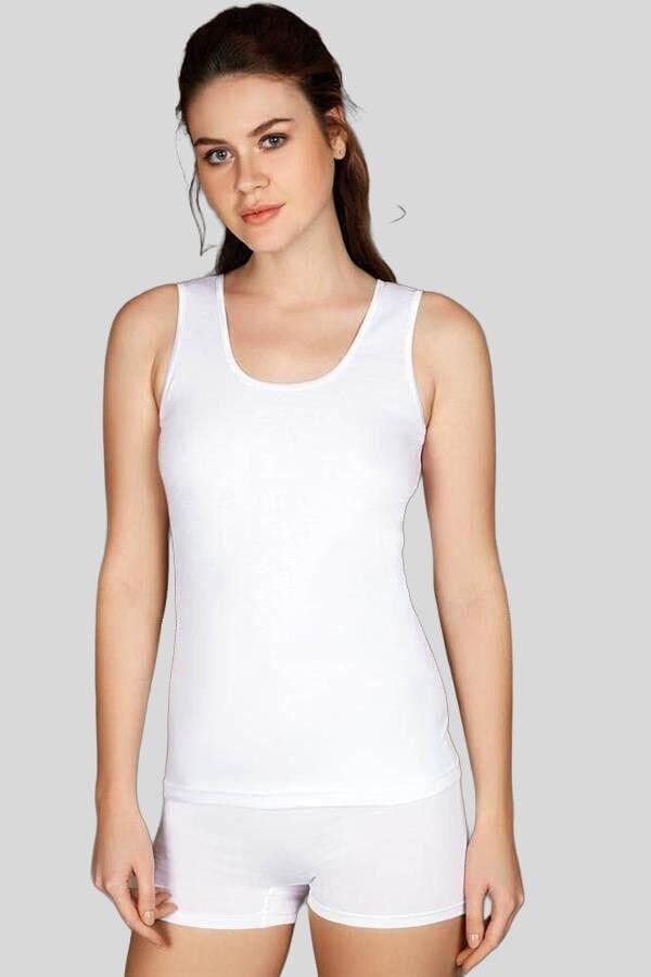 Kadın Pamuklu Ribana Geniş Askılı Atlet