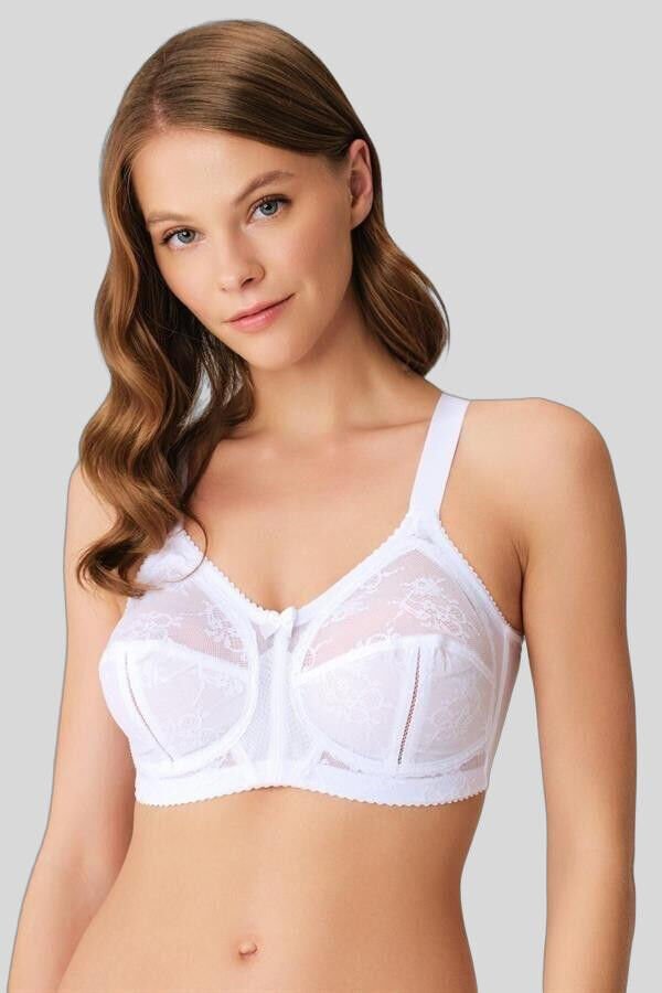 Kadın Balenli Desteksiz Dolgusuz Toparlayıcı Dantelli Küçültücü Sütyen