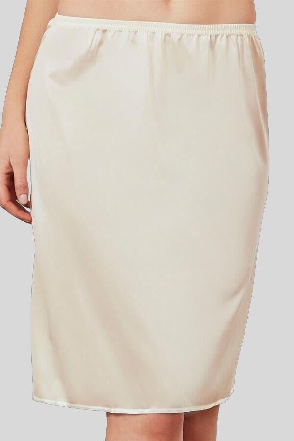 Kadın Polyamid Kumaşlı Diz Altı Uzun Etek Altı Jüpon