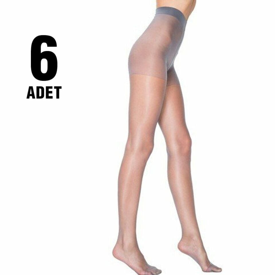 Penti Likra Fit 15 Parlak Maxi Battal Külotlu Çorap 6'lı