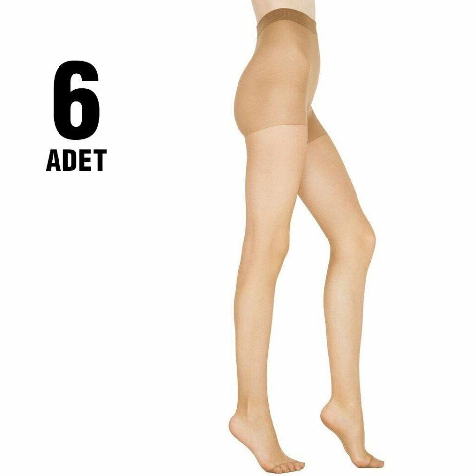 Penti Likra Fit 15 Parlak Maxi Battal Külotlu Çorap 6'lı