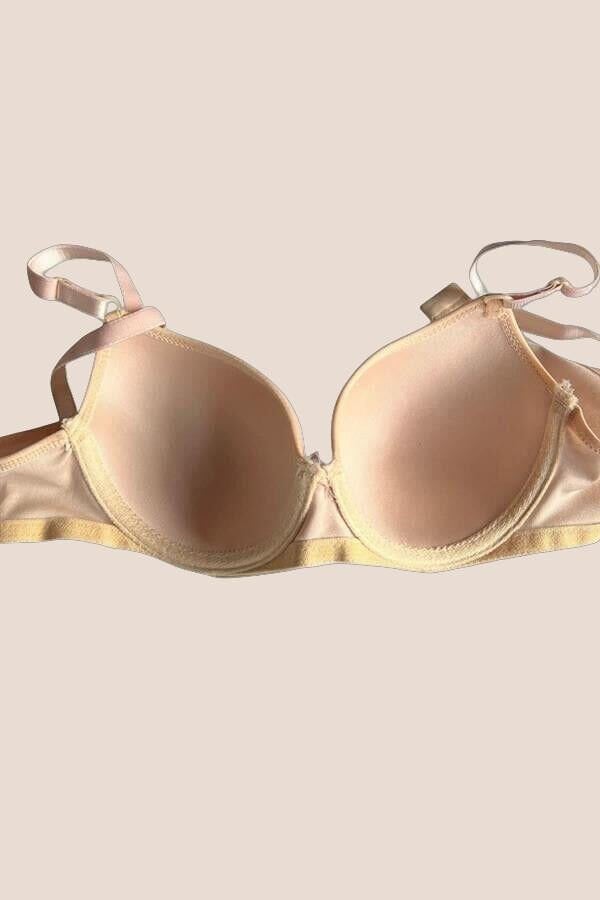 Arias Closet Ten-Beyaz 2'li Mikro Kumaş Push Up Dolgulu Balenli Günlük Destekli Sütyen