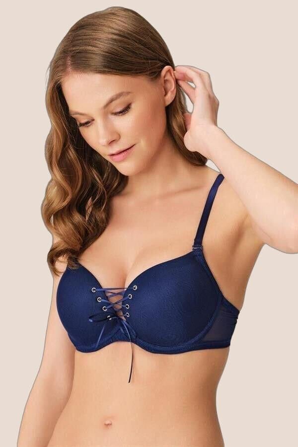 Balenli Destekli Dolgulu Askıları Çıkabilen Yaka Detaylı T-Shirt Sütyeni