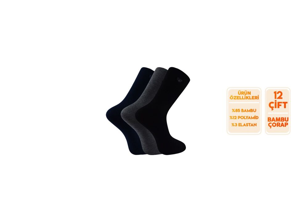 Esinti 25-4 Dikişsiz Kokulu Erkek Bambu Soket 12'li