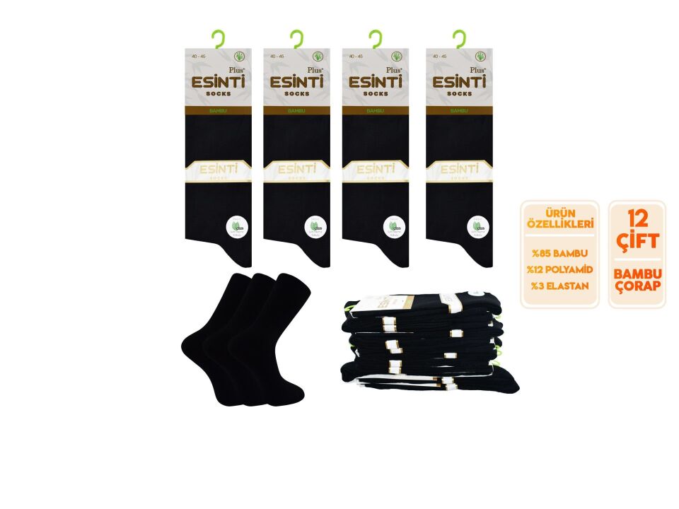 Esinti 25-1 Dikişsiz Kokulu Erkek Bambu Soket 12'li