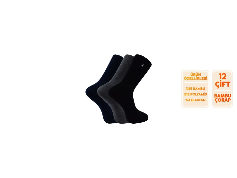Esinti 25-6 Dikişsiz Kokulu Erkek Bambu Soket 12'li