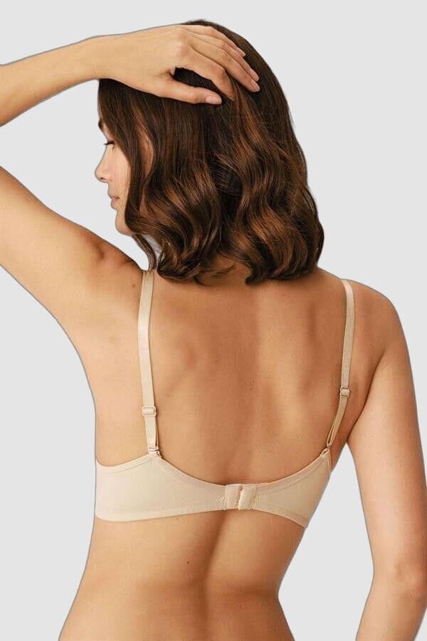 Balenli Desteksiz Dolgusuz Askıları Çıkabilen Günlük Klasik T-Shirt Sütyeni